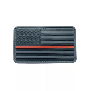 5ive Star Gear 6783000 Thin Red Line U.S. Flag Morale Patch, Black, 3.25" x 2"