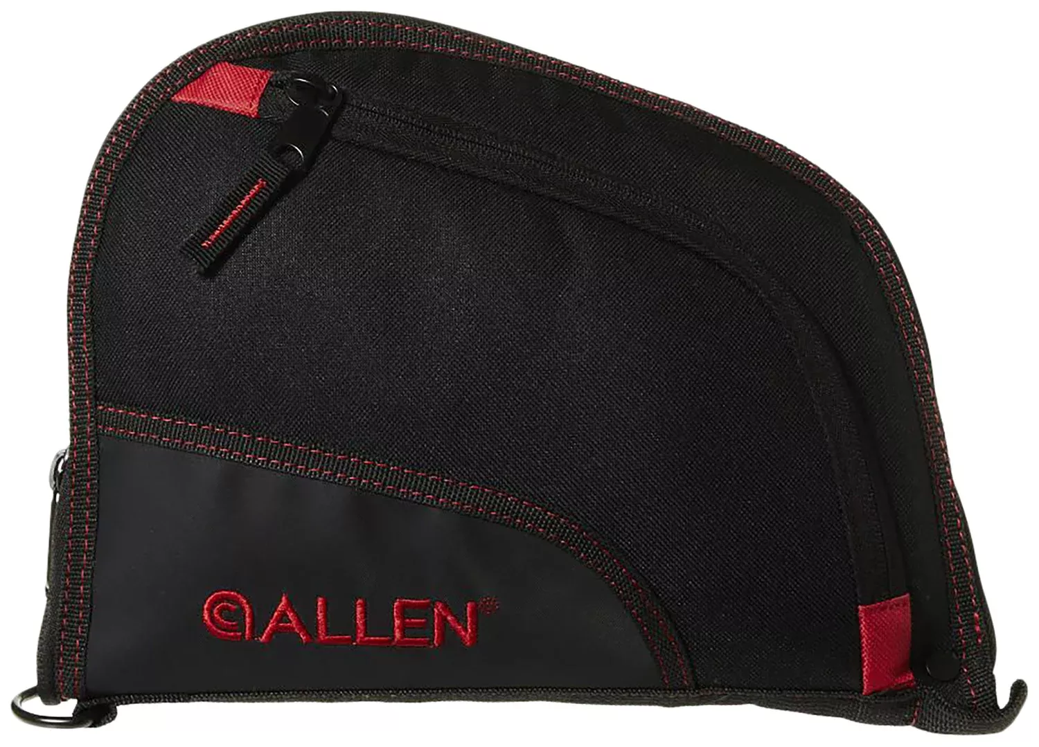 Allen Auto-Fit Handgun Case 9" Black with Red Trim, Soft Knit Interior and Lockable Zipper