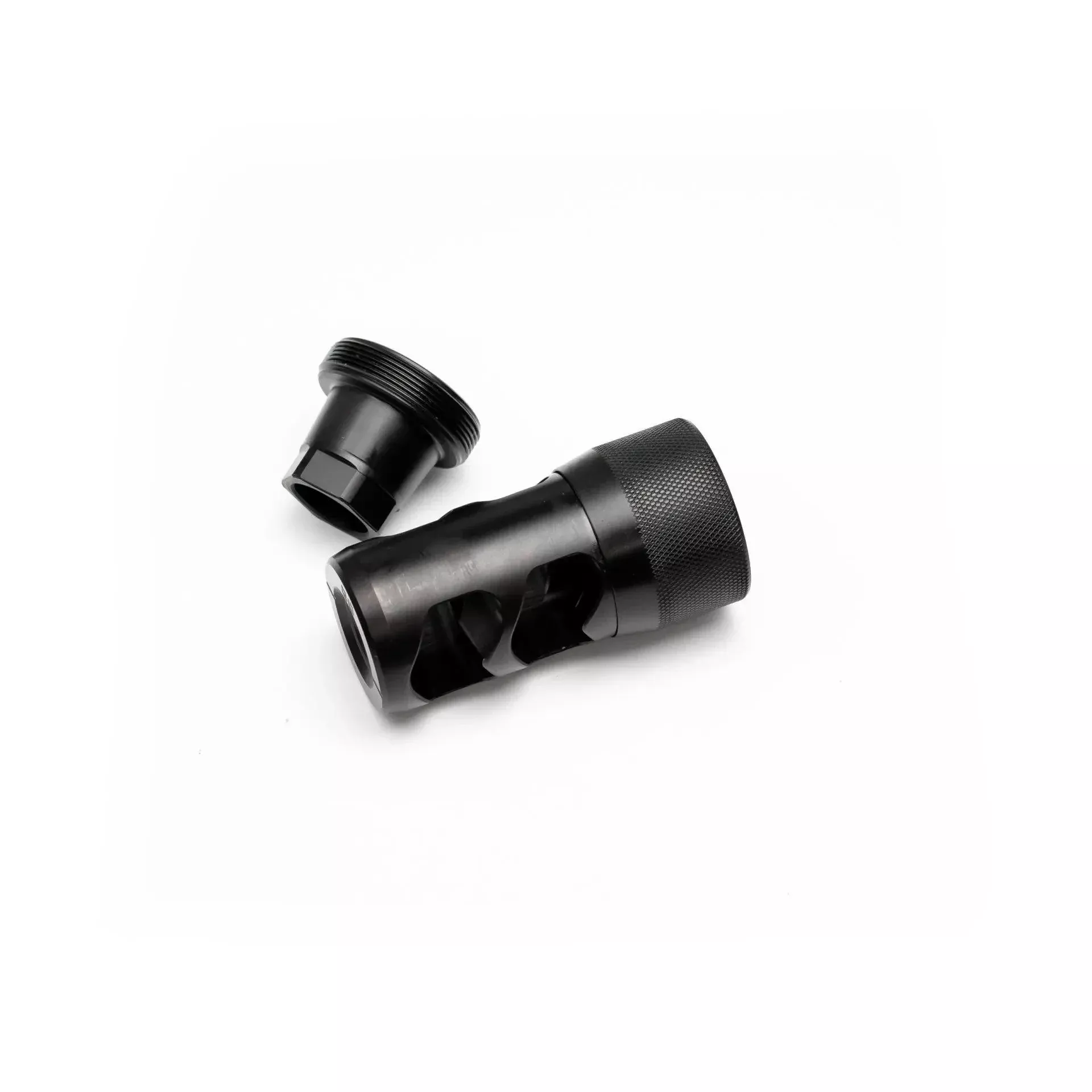 Area 419 Hellfire 2P Self Timing Muzzle Brake and Adapter 6.5mm/30cal 1/2-28 Thread