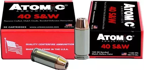 Atomic 180 Grain .40 S&W 1100 FPS 858767004560