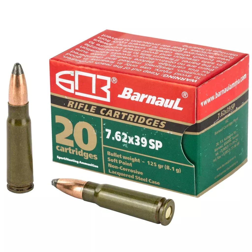 Barnaul 7.62x39mm BARNAUL 125 grain Soft Point ammunition