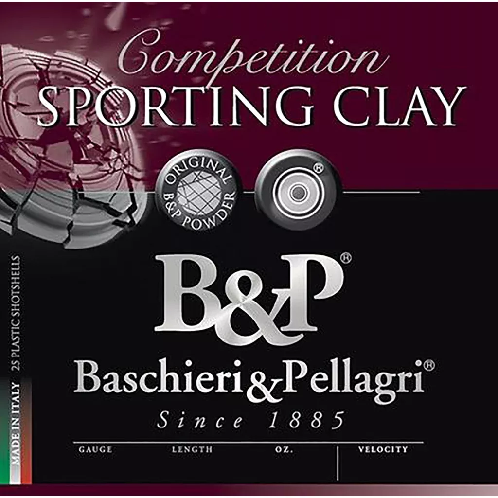 Baschieri and Pellagri 12 Gauge Shotgun Ammo Competition Sporting Clay High Velocity 2.75 in 1 oz #8