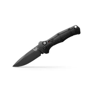 Benchmade 9570BK Mini Claymore Auto Folding Knife 3" Drop Point Plain Edge Blade, Textured Grivory Handle