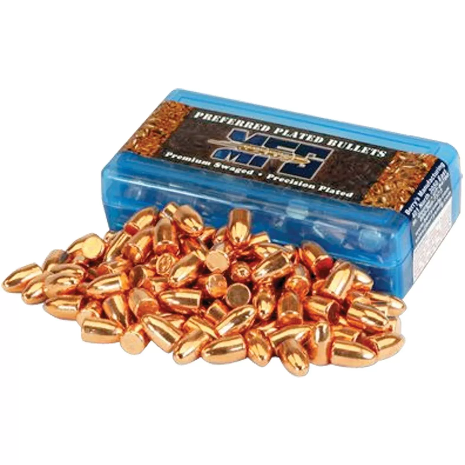 Berry's Preferred Plated .356" 100gr RNFB .380 Caliber Bullets 250/ct