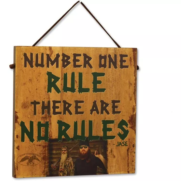 Big Sky Carvers No RulesDuck Commander Wisdom Board Wood Sign (3005150008)