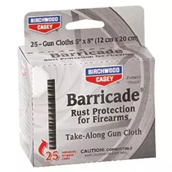 Birchwood Casey 33025 Barricade Rust Protection Take Along Wipes 25-Pack