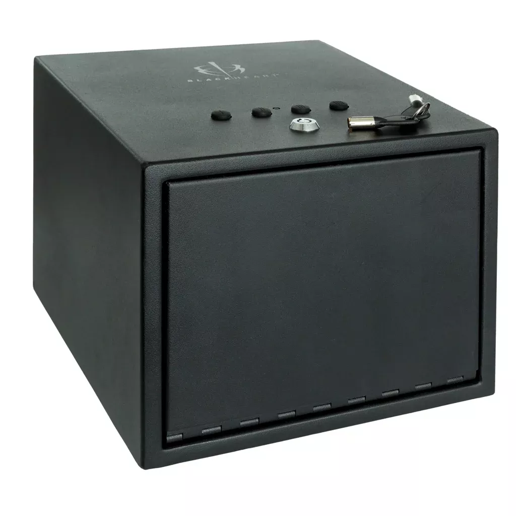 BlackHeart Double Pistol Hard Vault with Shelf Black