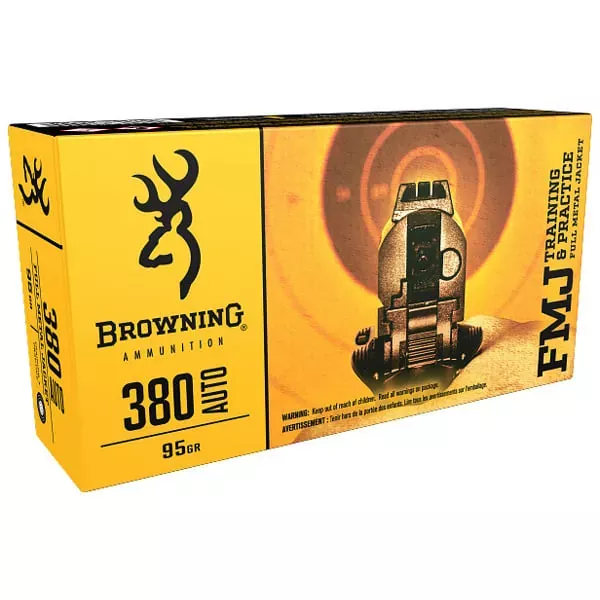 BROWNING AMMO 380 ACP 95gr FMJ 50/bx 10/cs