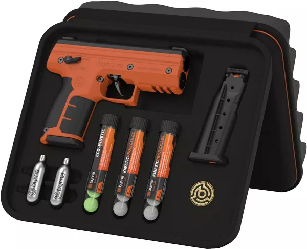 Byrna SD Kinetic Kit in Orange w/ 2 Mags and Rounds