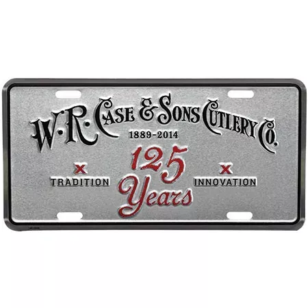 Case 125th Anniversary Aluminum License Plate 50193