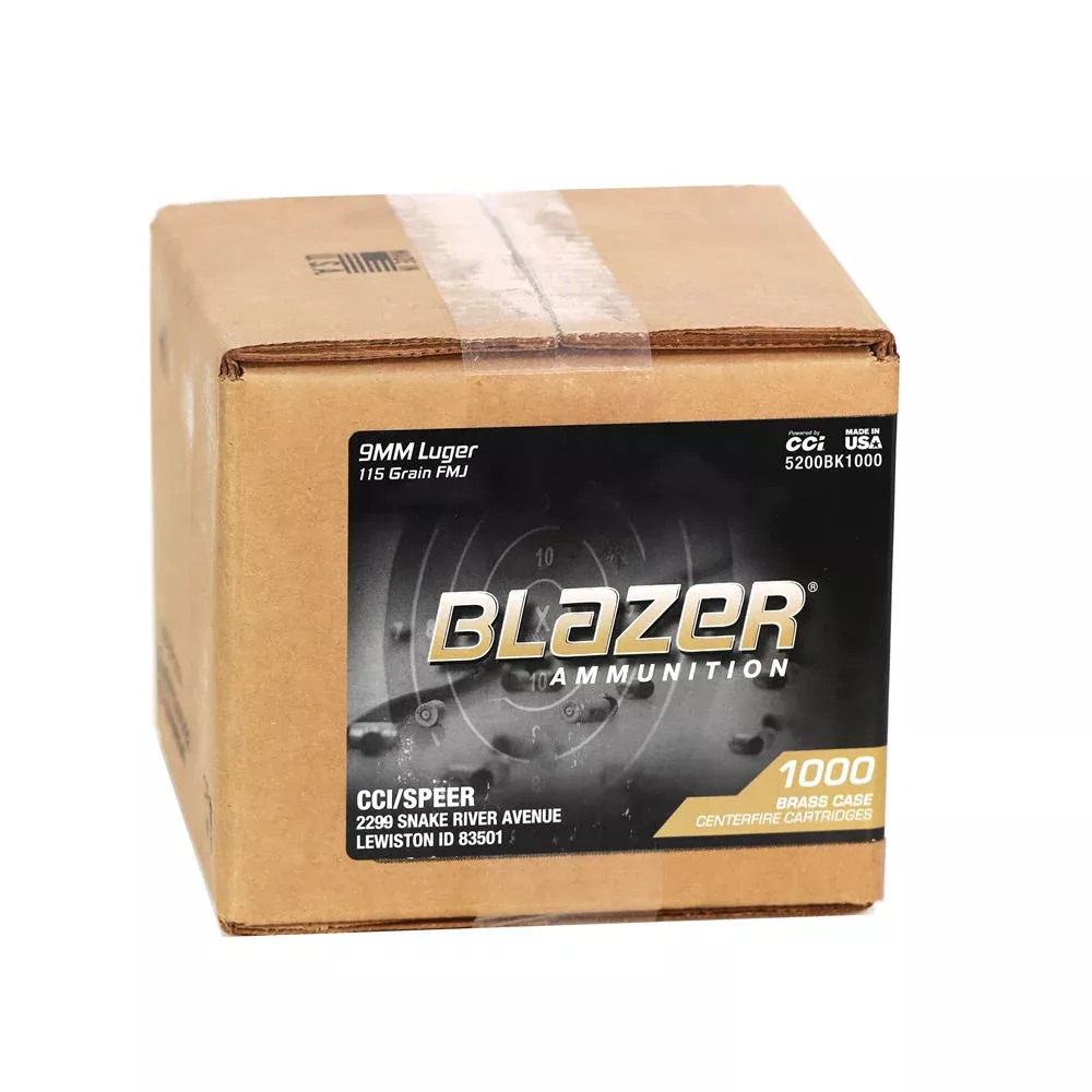CCI Brass Bulk 9mm Luger / Parabellum 115 Gr FMJ