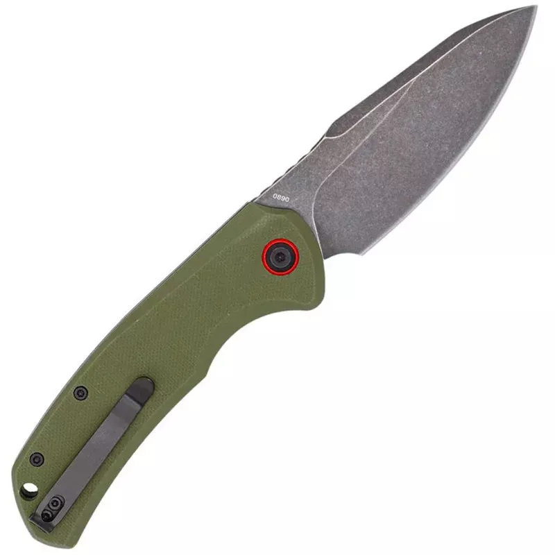 CobraTec Vanguard Auto Folding Knife, D2 Blade, OD Green