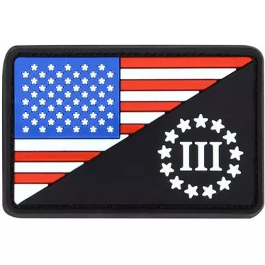 Condor US Flag Morale PVC Three Percenter Patch (6 Pack)