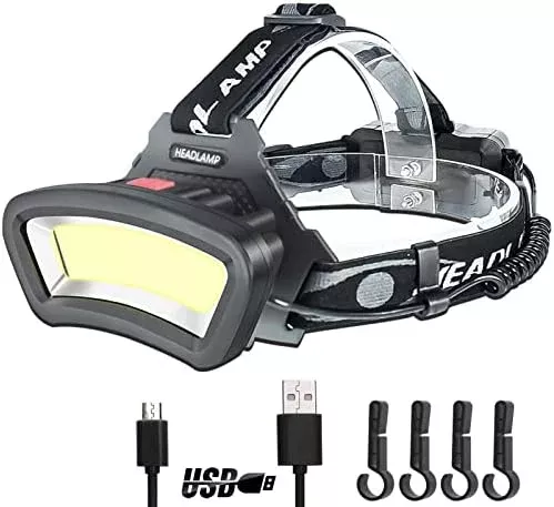 DARKBEAM COB Floodlight Headlamp USB Rechargeable with Red Light, 2000