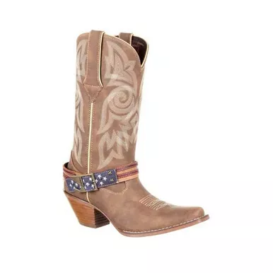 Durango Crush Women’s Flag Accessory Brown Western Boot
