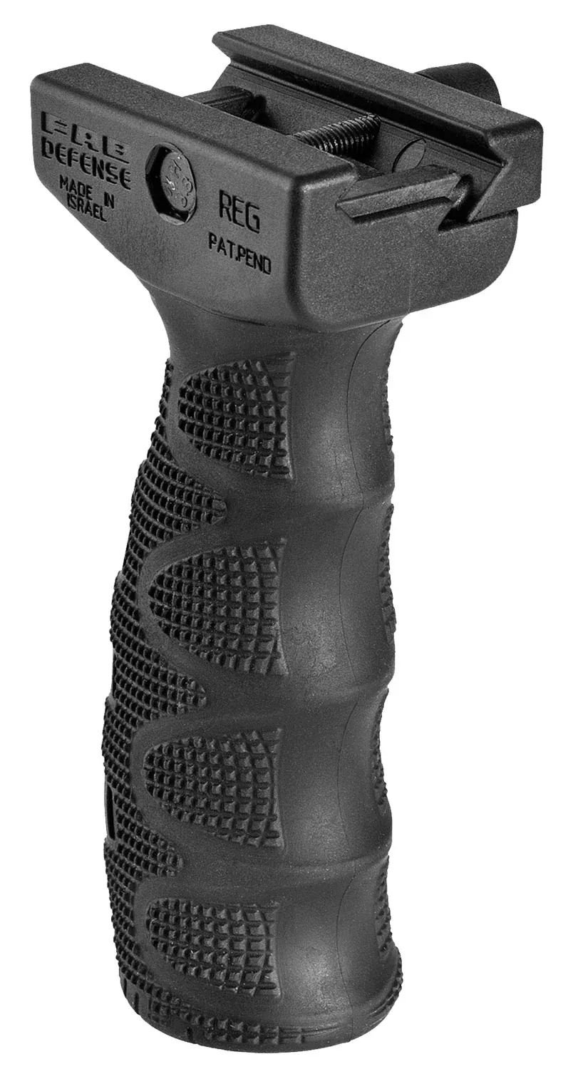 FAB Defense FXREGB REG Ergonomic Latex Foregrip with Waterproof Compartment Picatinny Rail Black