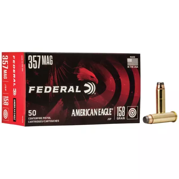 Federal Premium American Eagle 357 Magnum Ammunition 158 Grain Jacketed Soft Point Box of 50