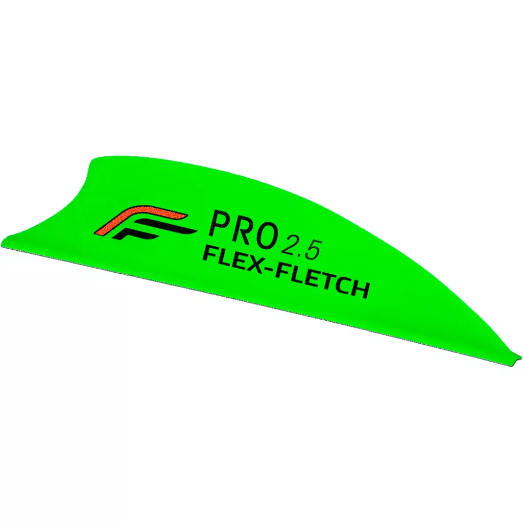 Flex Fletch 2.5" Pro Vanes Cosmic Green Shield Cut 36 Count