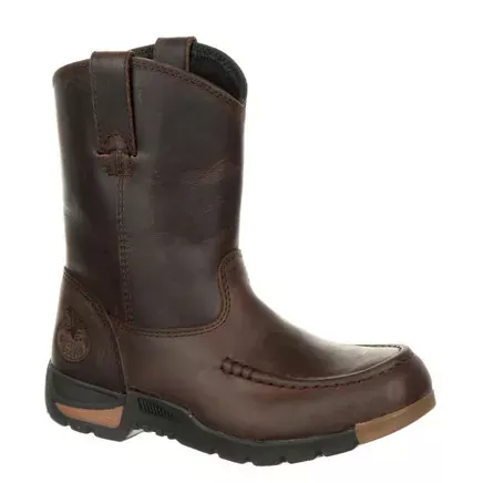 Georgia Boot Little Kid’s Athens 8″ Brown Pull-On Boot