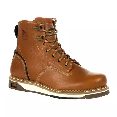 Georgia Boot Wedge 6″ Brown AMP LT Steel Toe Work Boot