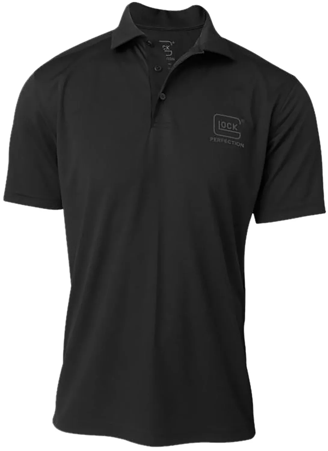 Glock Perfection Black Polyester Mesh Polo XL Short Sleeve