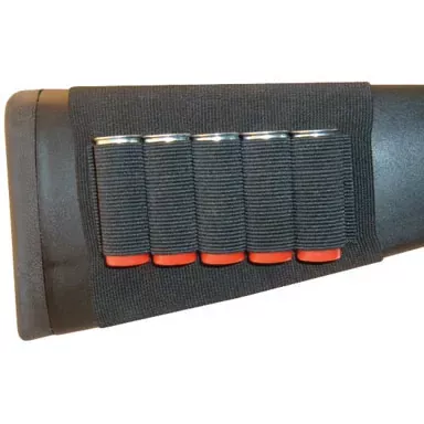 GrovTec Buttstock Shotgun Shell holder, 5 Ed, Elastic (GTAC82)