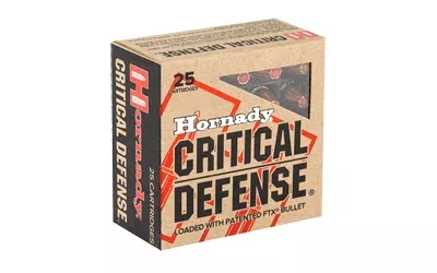 Hornady Critical Defense 9mm 115gr FTX — 25 rd Box