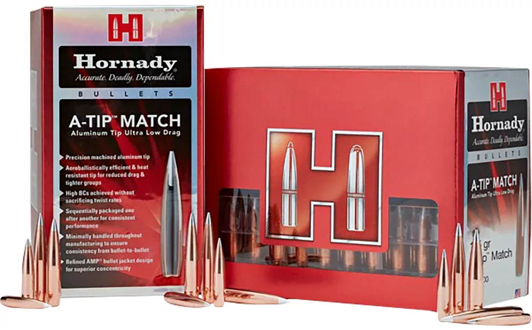 Hornady A-Tip Match Bullets 25 Cal .257 138 gr 100ct