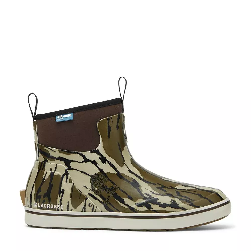 LaCrosse Men's 6" Alpha Deck Boot in Mossy Oak Original Bottomland Size 8
