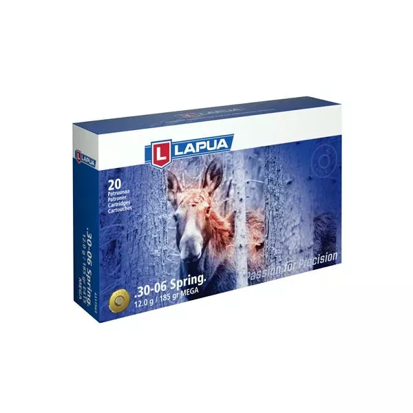 Lapua 30-06 Springfield Ammunition 185 Grain Mega Soft Point Box of 20