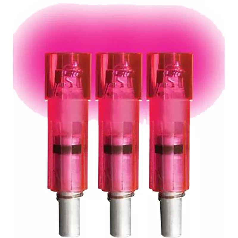 Lumenok Crossbow Nocks — Pink Flat Gold Tip, 3-Pack