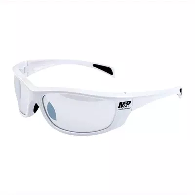 M&P Whitehawk White Frame Clear Mirror Lens Safety Glasses