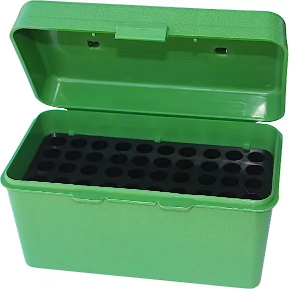 MTM H50RS10 50 Round Small Rifle Ammo Box, Green