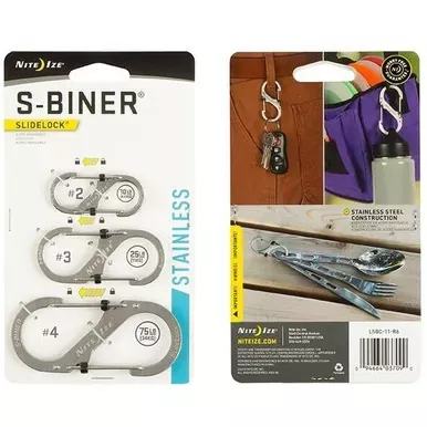 Nite Ize S-Biner SlideLock Stainless Steel Combo – Stainless 3 Pack