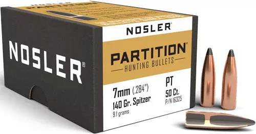 Nosler Partition Bullets 7mm .284 Diameter 140 Grain 50-Count