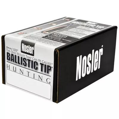Nosler Spitzer Hunting Ballistic Tip 8MM Caliber 180 Grain 50/Box (32180), Not Loaded