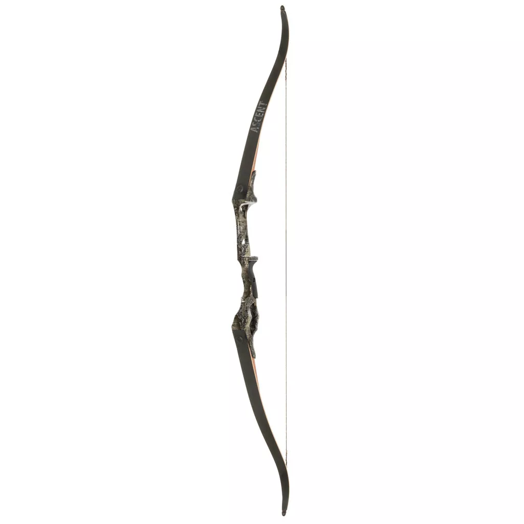 October Mountain Ascent Recurve Bow Realtree Excape Camo 58-Inch 50 Pound RH