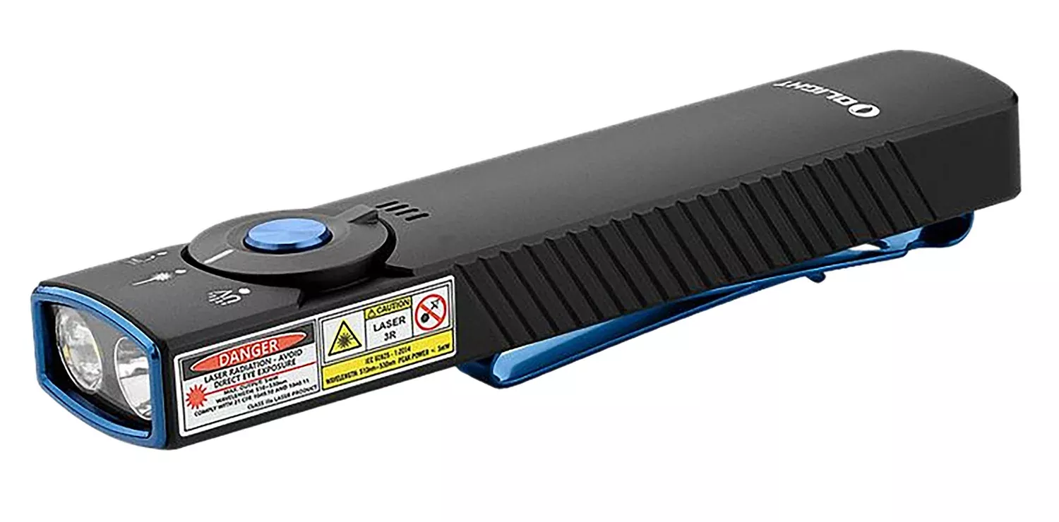 Olight Arkfeld Pro Black 1,300 Lumens White LED with Green Laser and UV EDC Flashlight