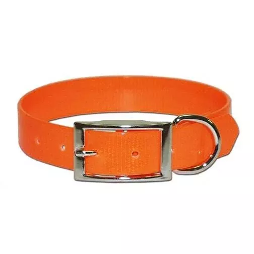 Omnipet Sunglo Polyurethane Nylon Dog Collar 1" x 23" Orange