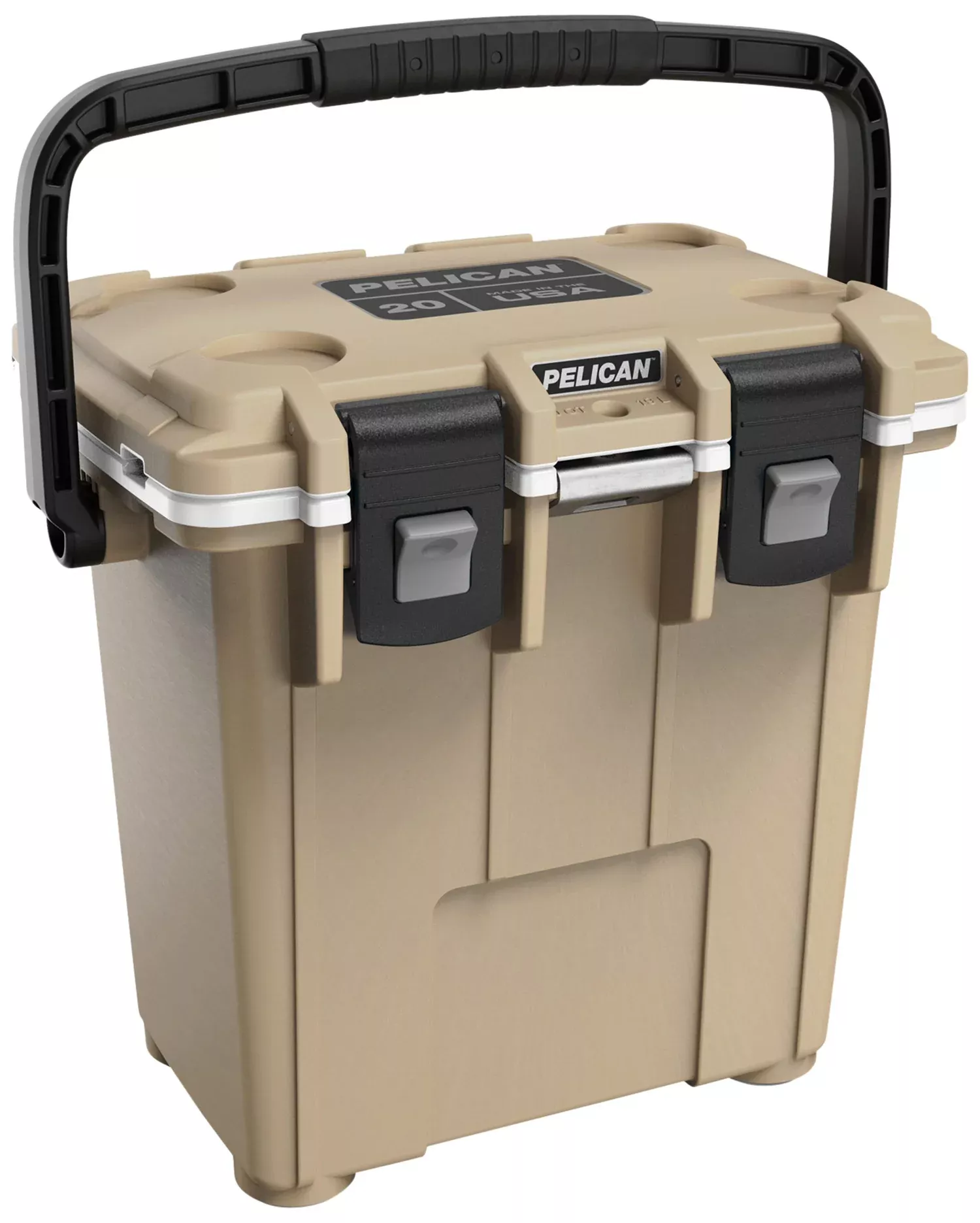 Pelican Elite 20-Quart Cooler Tan/White Insulated Hard-Sided