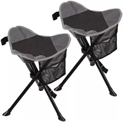 REDCAMP 2 Pack Folding Tripod Stools for Adults, Lightweight Portable
