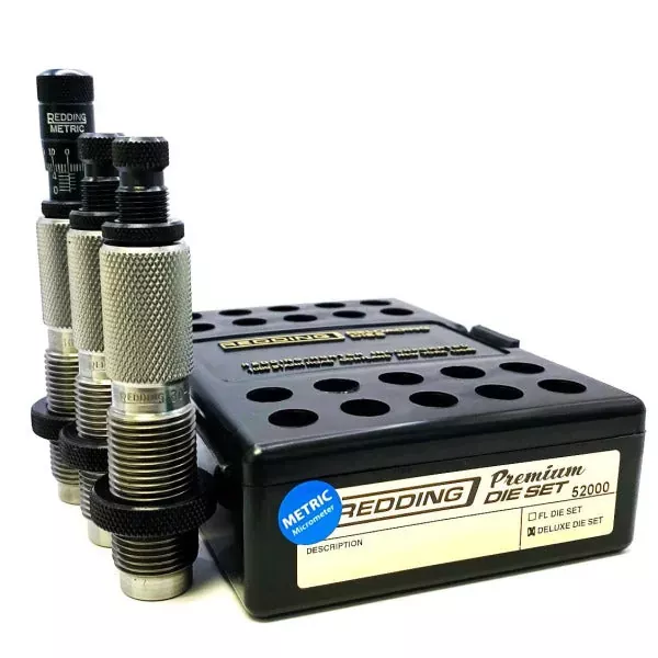 Redding Deluxe Metric 3 Die Set 222 Remington