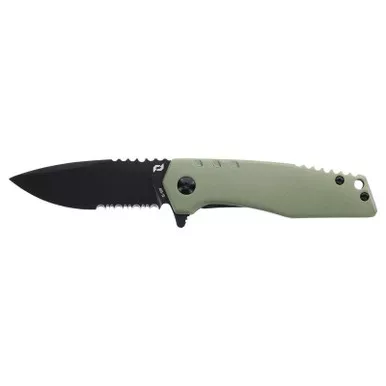 Schrade 1159312 Outback Liner Lock Folding Knife 2.75" AUS-10 Drop Point Blade, OD Green Aluminum Handle