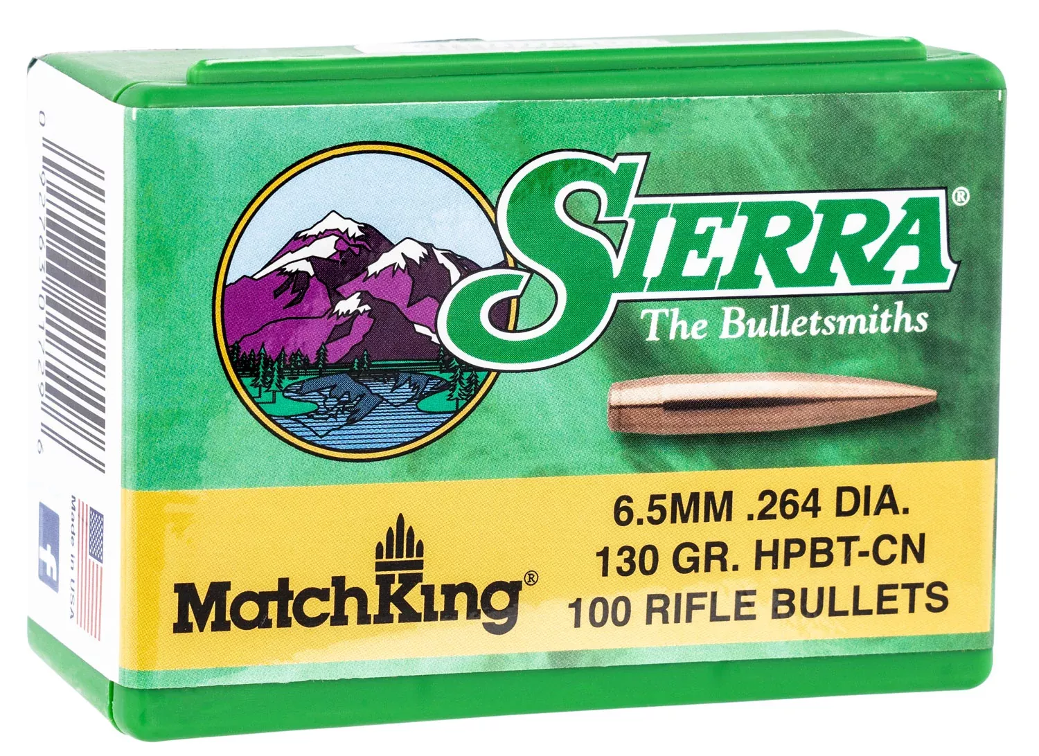 Sierra MatchKing 1729 6.5 Creedmoor 130 Grain Hollow Point Boat Tail 100ct