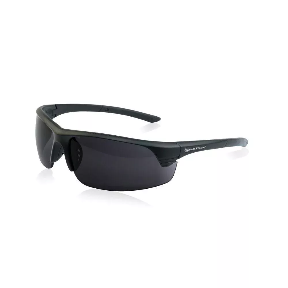 Smith & Wesson Corporal Black Half Frame Shooting Safety Glasses Smoke Lens