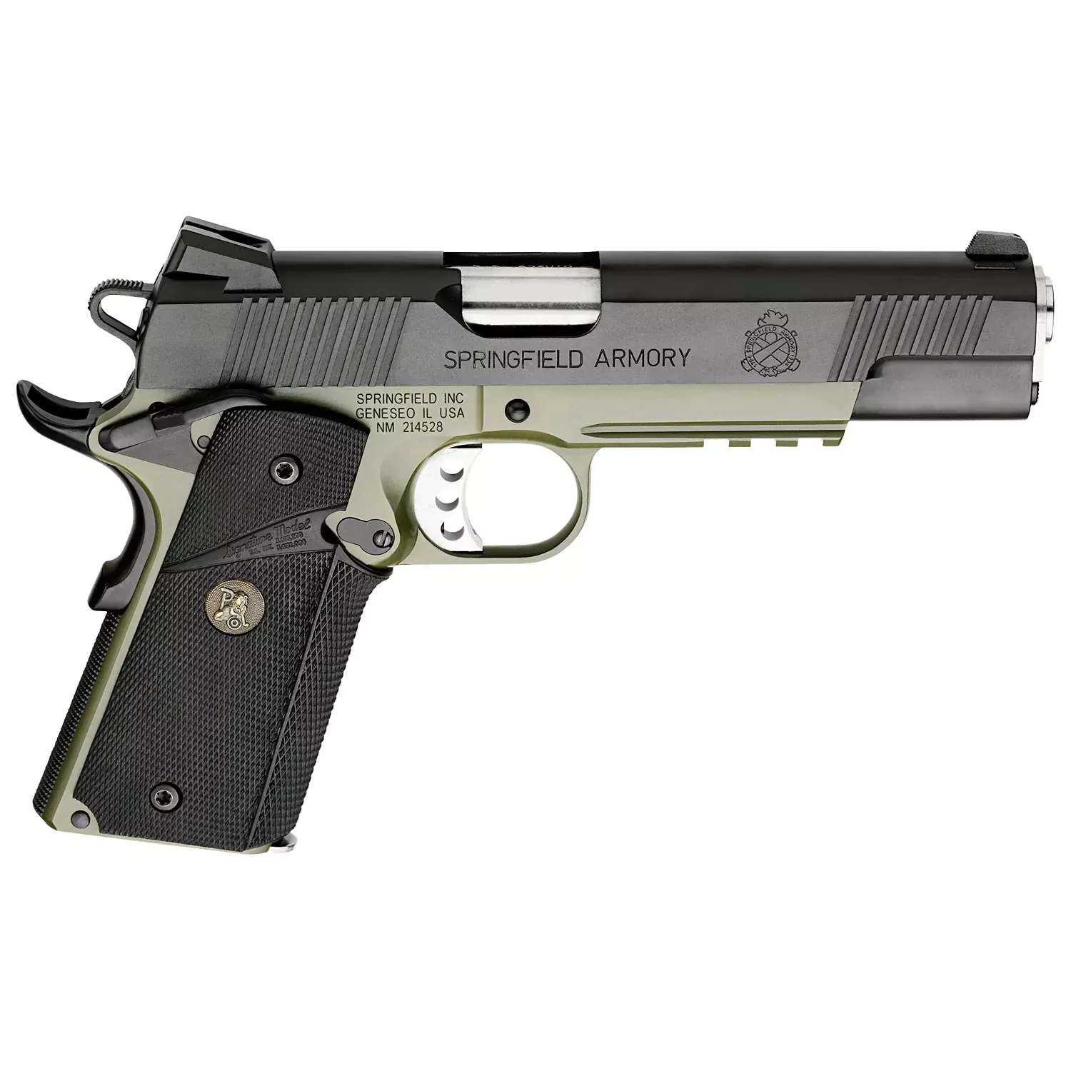 Springfield Firearms Single Action Only Pistol PX9105ML18, 45 ACP, 5″, Black Wraparound Rubber Grips, 7 Rds