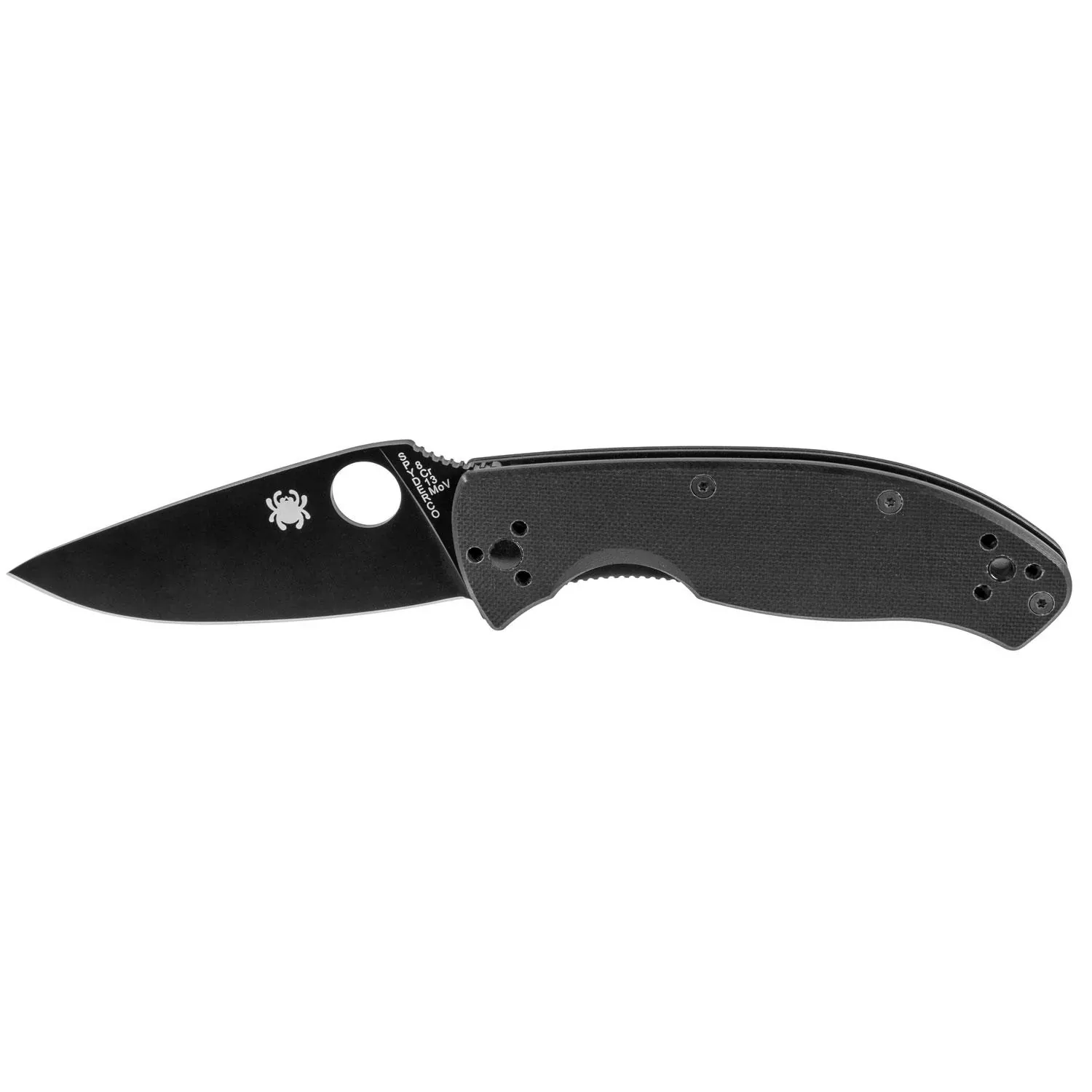 Spyderco Tenacious Drop Point Folding Knife w/Black Textured Handle (C122GBBKP)