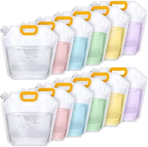 Tessco 12 Pack 1.3 Gallon Collapsible Water Storage Bag Water Containe