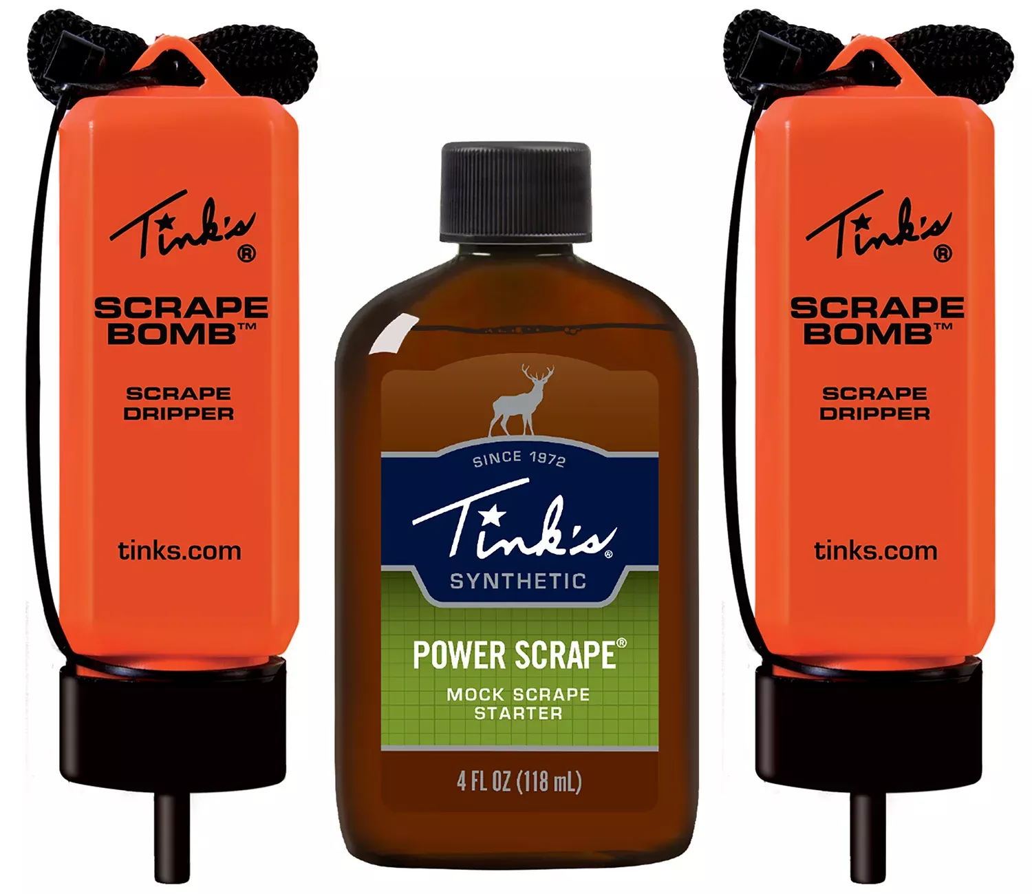 Tinks Power Scrape Deer Attractant Mock Scrape Value Pack with Scrape Bomb 4 oz