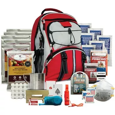 Wise Five Day Emergency Survival Kit, Single Person, Red Backpack (01621GSG)